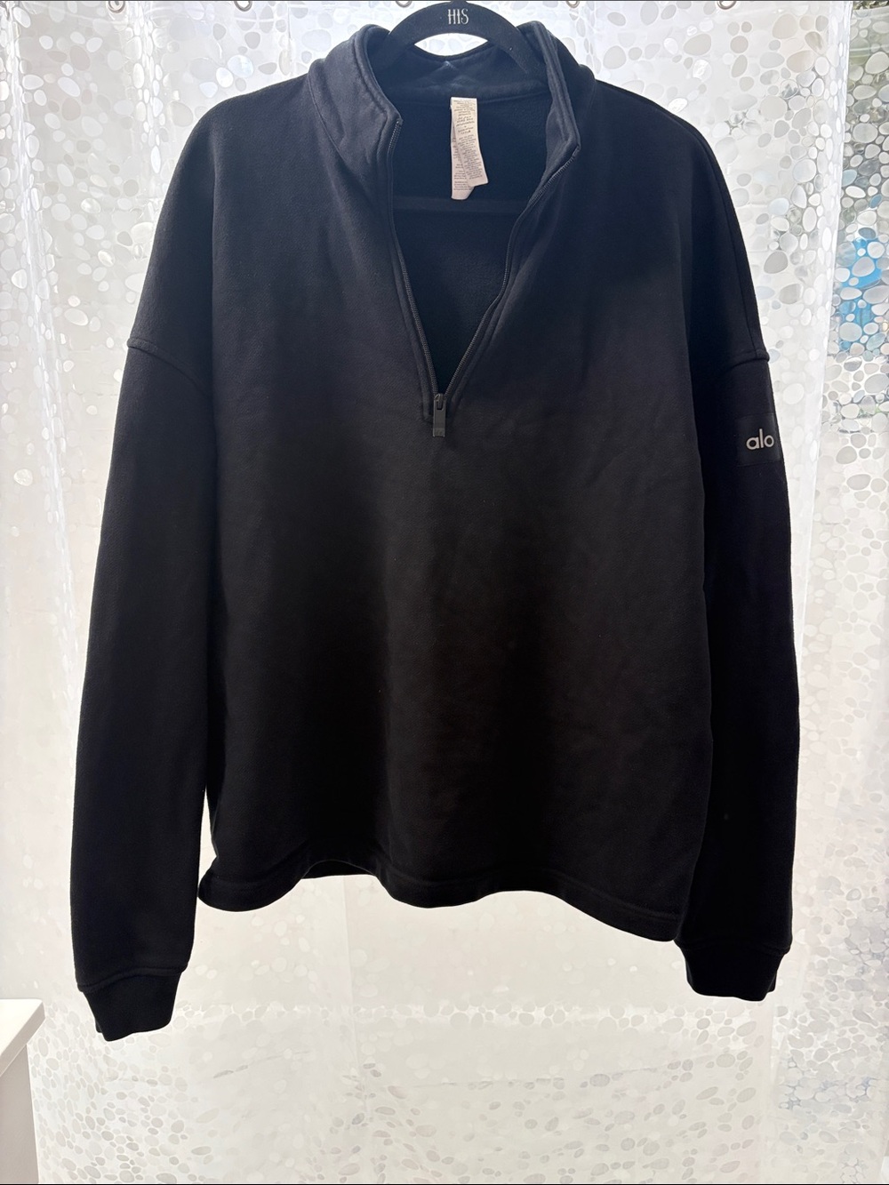 ALO Yoga Men’s Black Half-Zip Sweatshirt Pullover